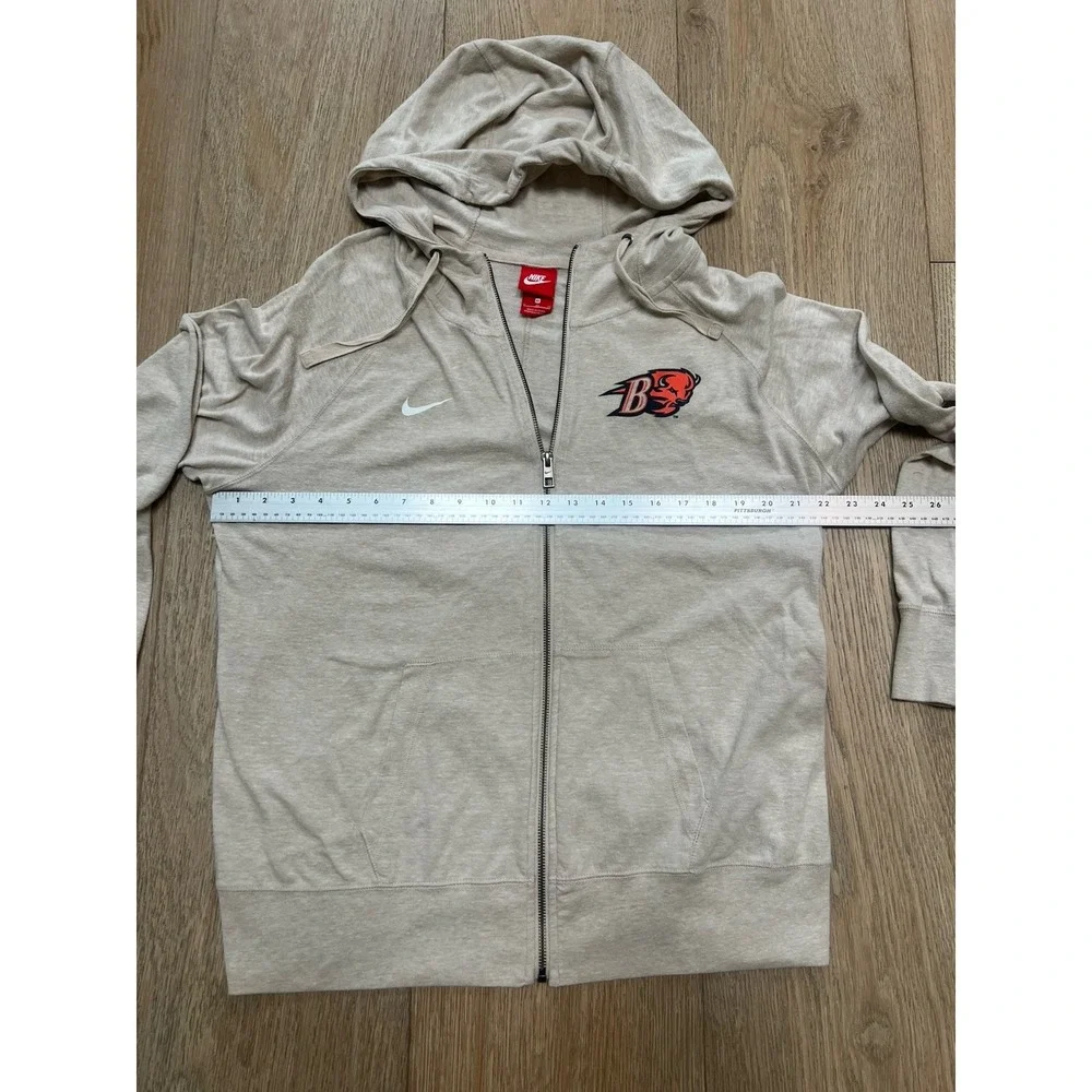 Nike Woman's Bucknell Bisons Lightweight Beige Hoodie Size Xl Excellent Cond